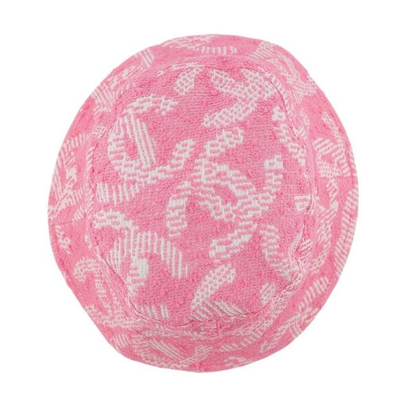 CHANEL CC Logo Tweed Bucket Hat Size M Nylon70%/Silk18%/Cotton12% Pink AA9768 - Picture 4 of 9